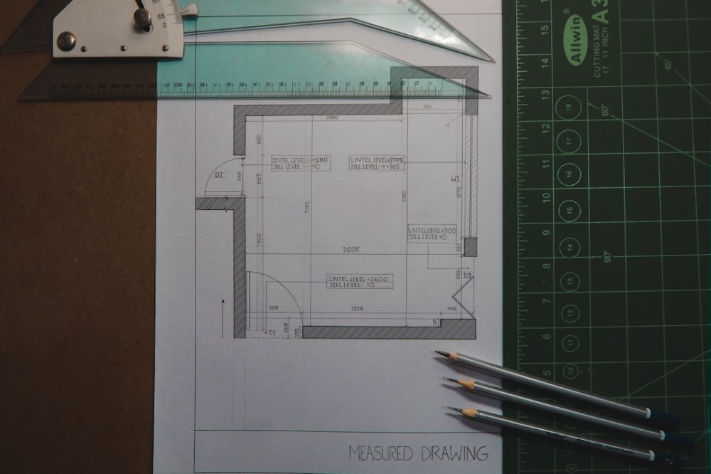 Пример room measurement, floor plan, tape measure, renovation planning